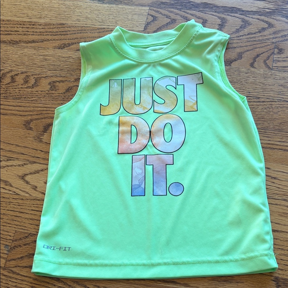 Nike Kids Neon Green 'Just Do It’ Tank Top